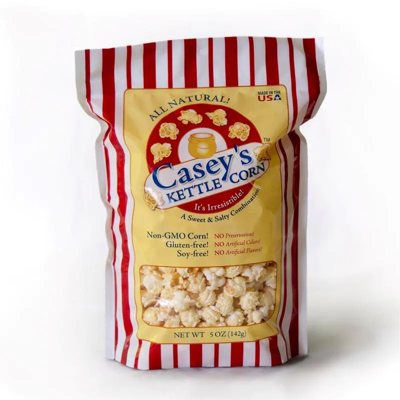 Casey's Kettle Corn Lighly Sweetened and Salted Popcorn 5 oz Bagged