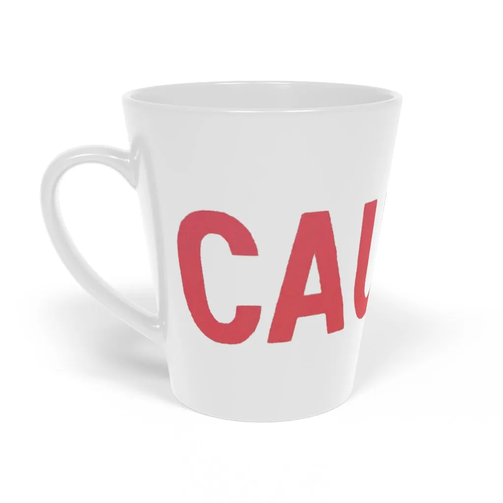 Caution Latte Mug, 12oz