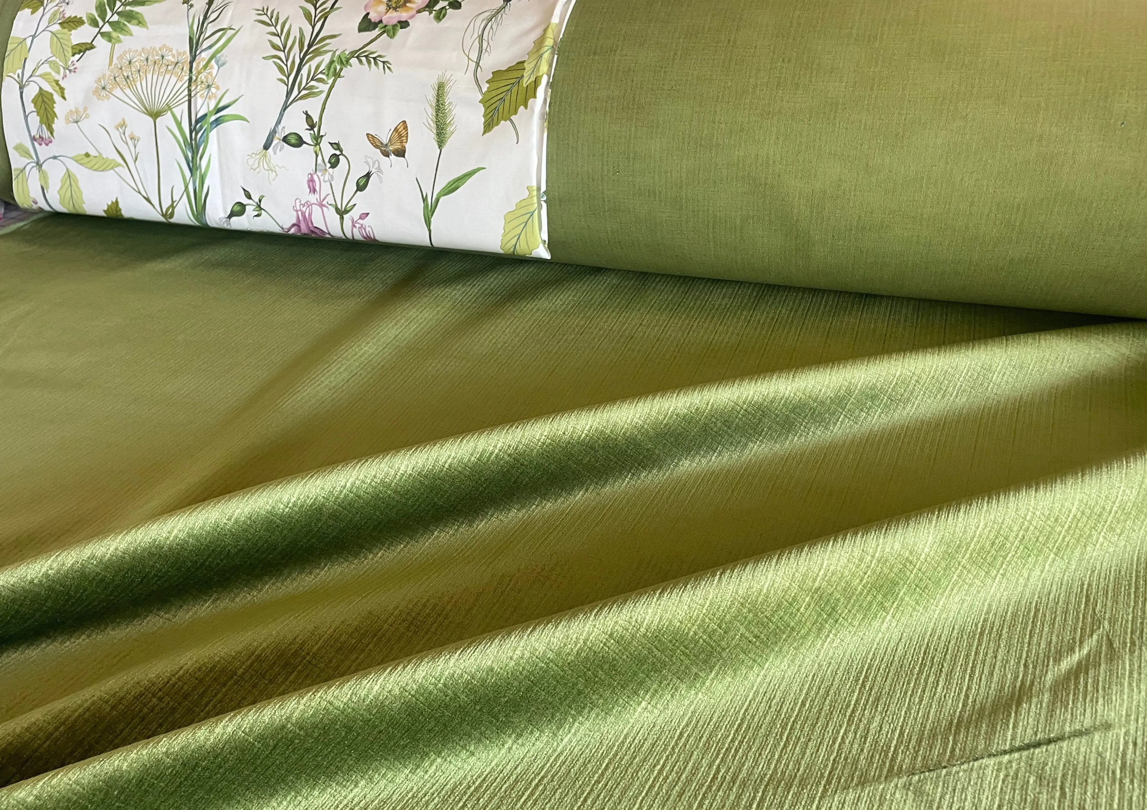 Chartreuse Velvet Upholstery Fabric by the yard / Green Velvet Home Fabric / High End Upholstery Velvet / Vintage Upholstery Velvet