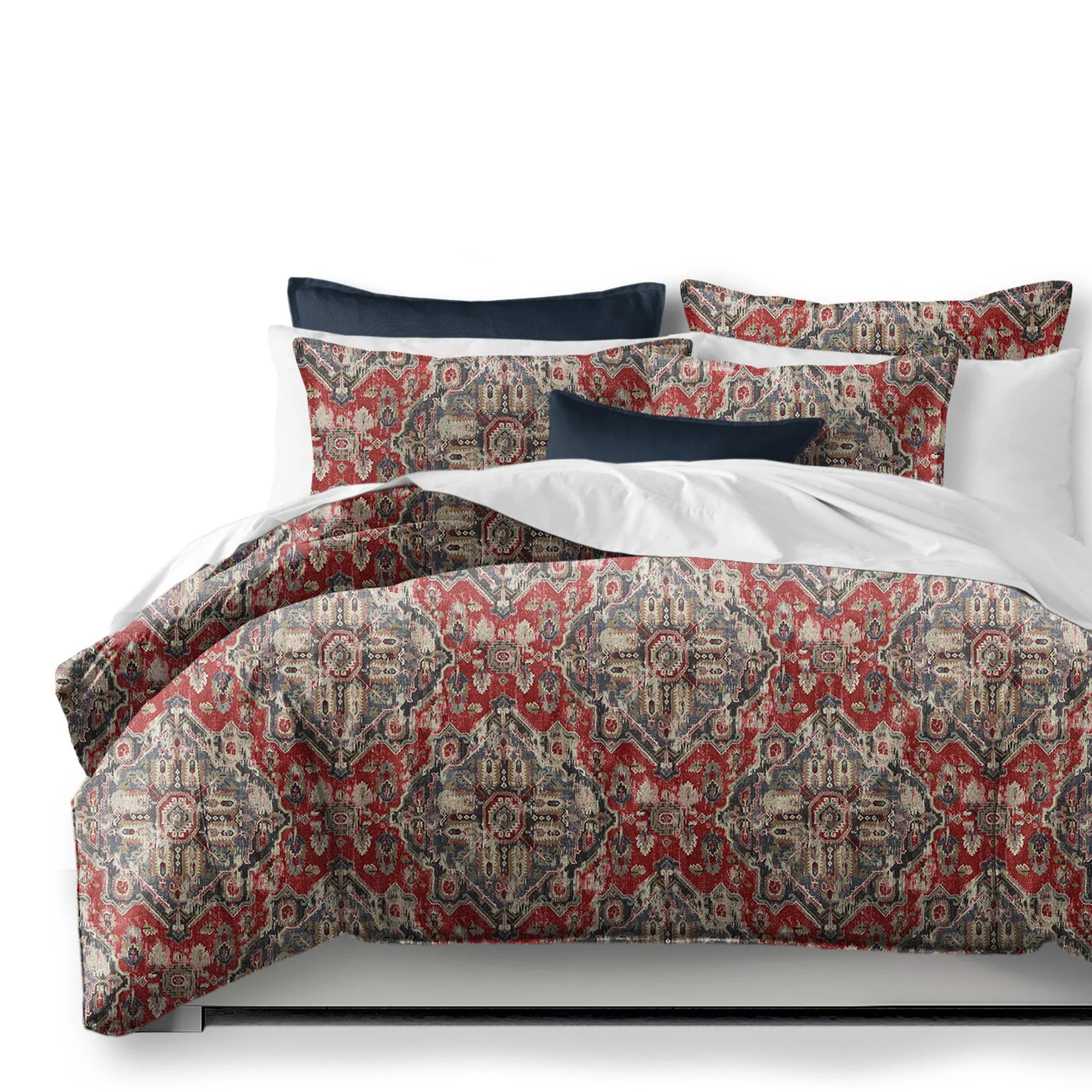 Charvelle Red/Blue Bedding