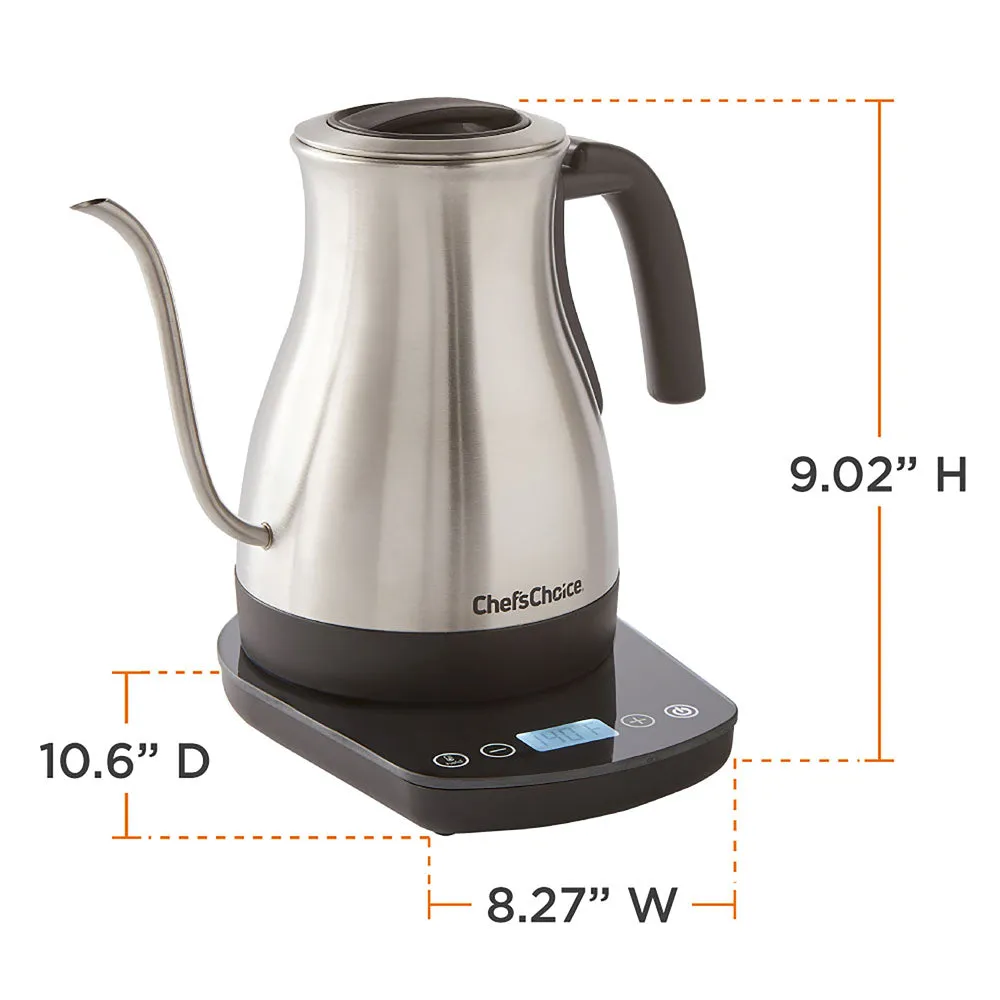 Chef's Choice 1200W Electric Gooseneck Kettle, Digital, 1 Quart