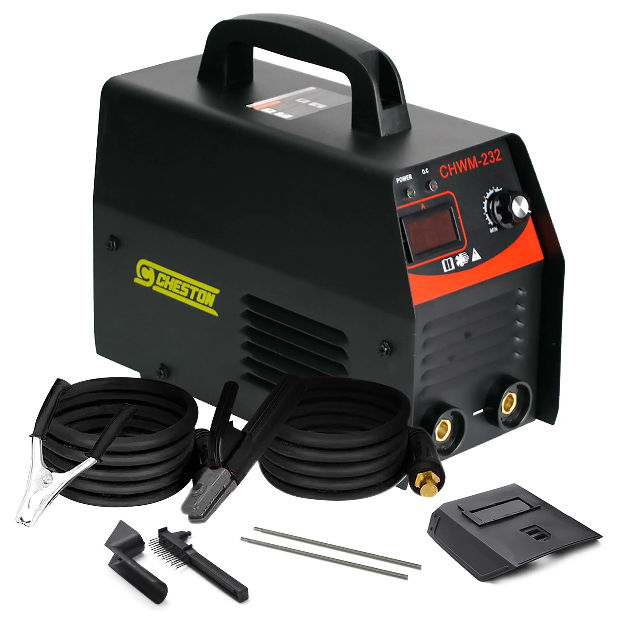 Cheston 232A Inverter Arc Welding Machine (MMA) LED Display Hot Start Welder Tool with Welding Cables, Goggles, Welding Rods & Other Accessories | For Steel, Iron, Copper, Aluminium & other Metals