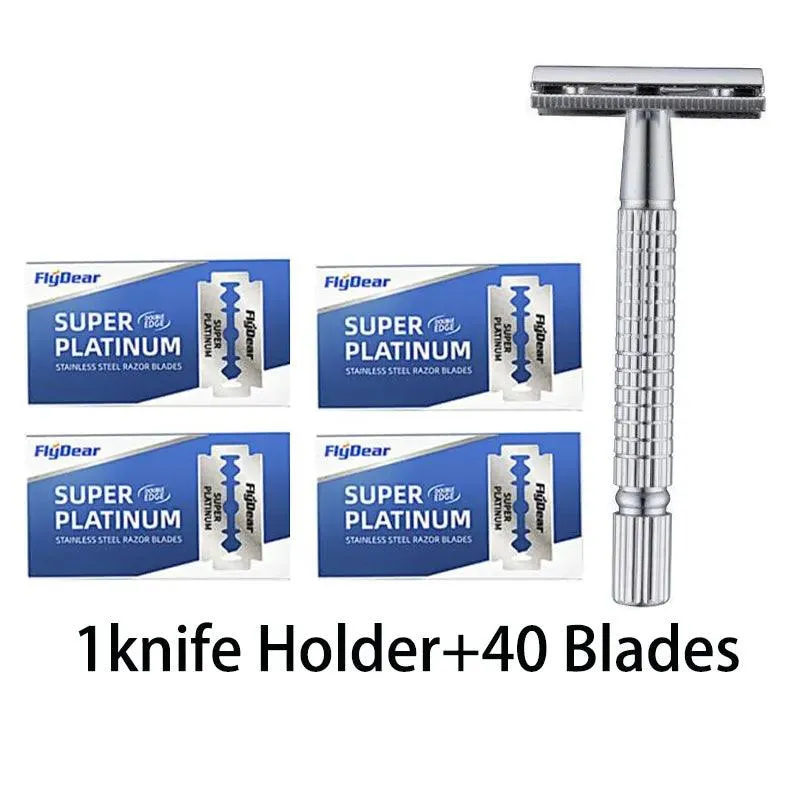 Classic Double-Blade Stainless Steel Razor: Timeless Shaving Luxury