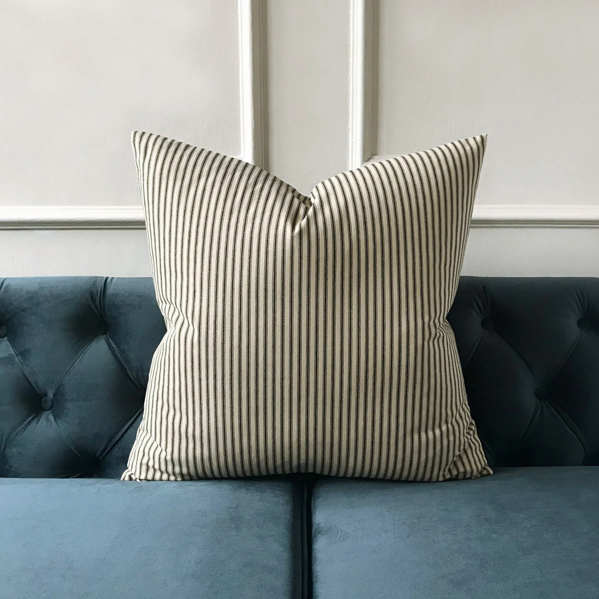 Clean Line Pinstripe Throw Pillow Cover 22x22