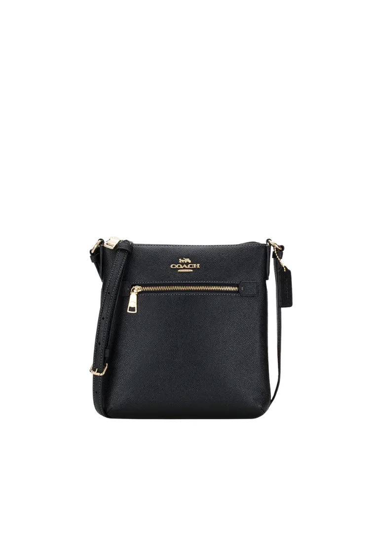 Coach Mini Rowan File Bag CE871 With Crossgrain Leather In Black