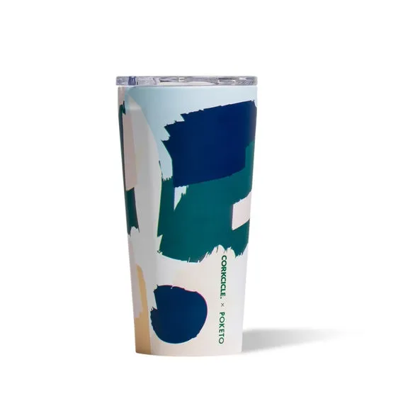 Corksicle x Poketo Tumbler 16 oz (White Brush Stroke)