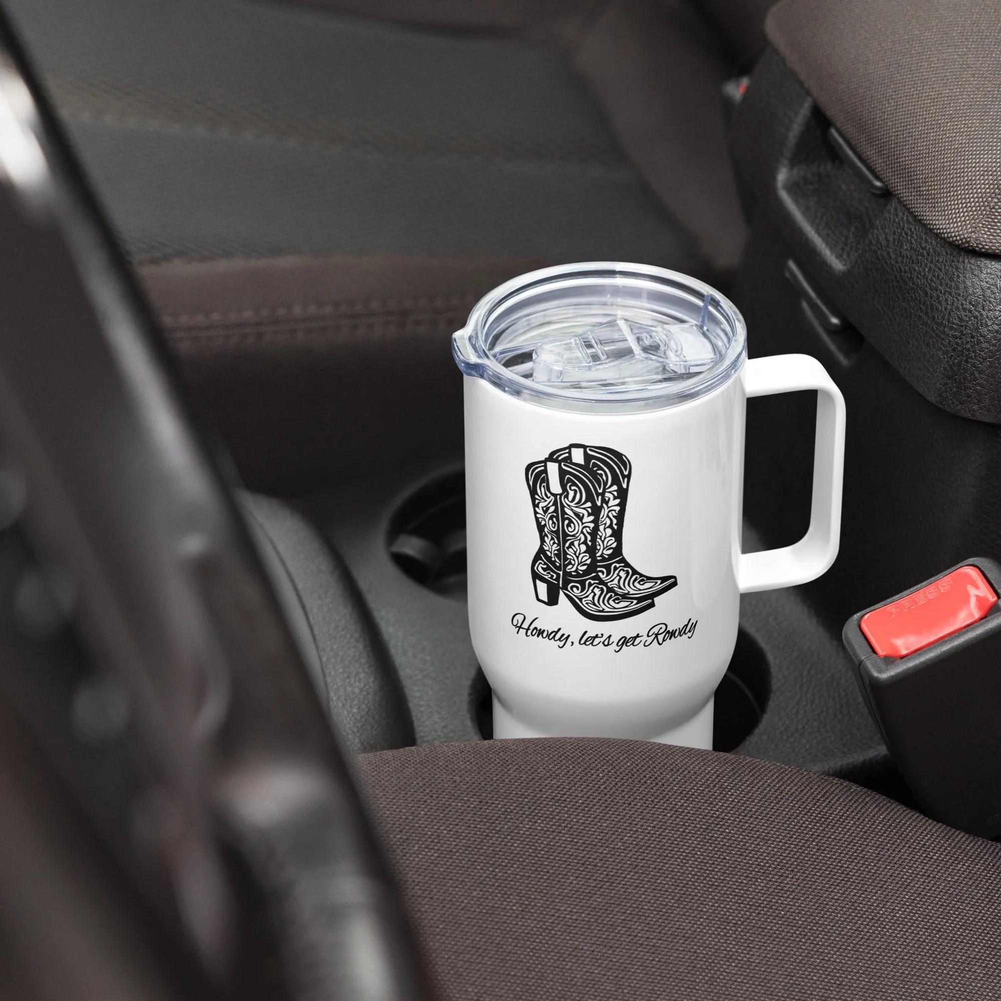 Cowboy Boots Travel Mug Handle