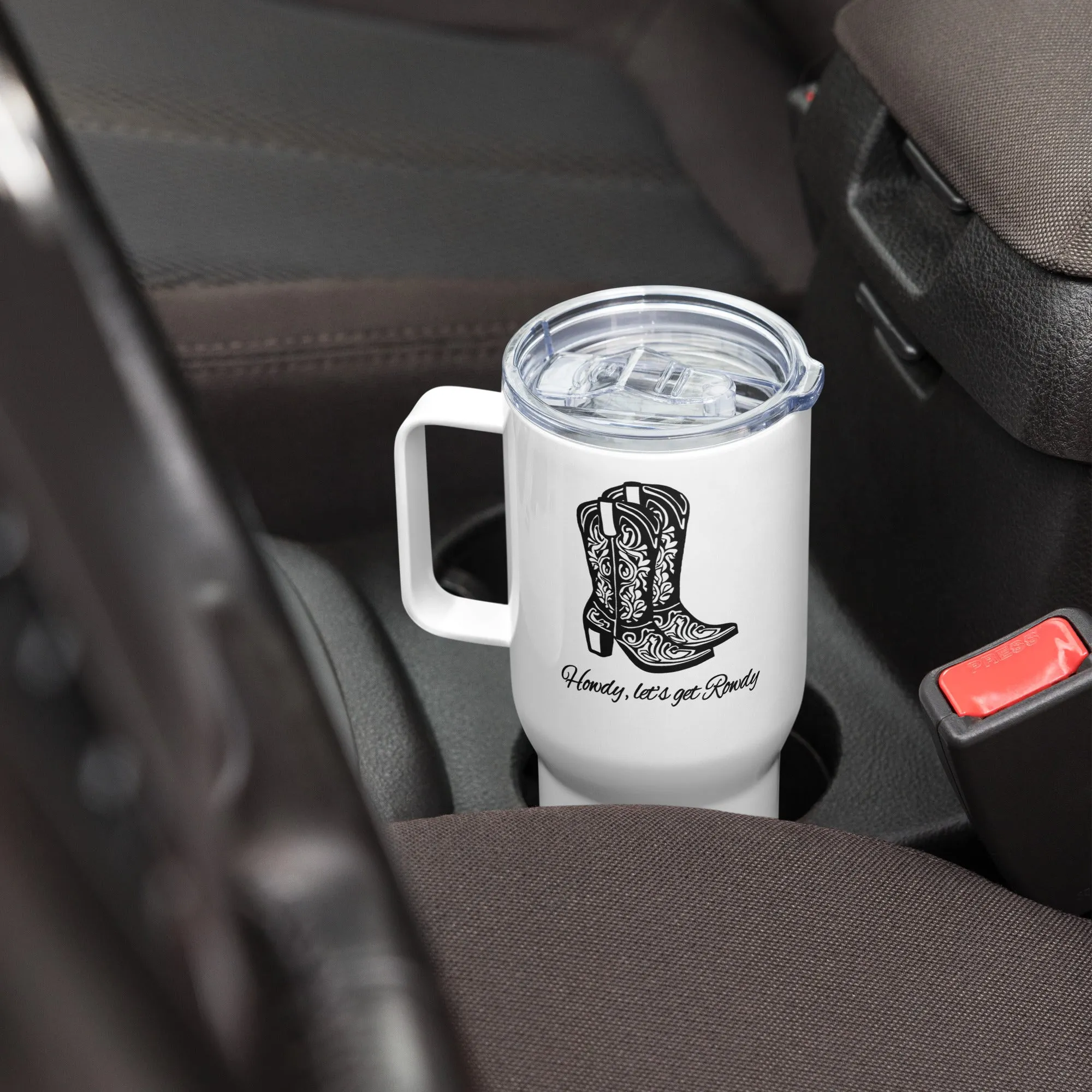 Cowboy Boots Travel Mug Handle