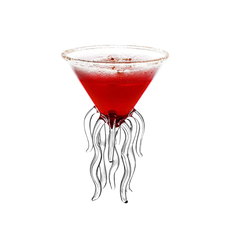 Creative Martini Aquarium Cup Jellyfish Cup Personalized Octopus Wine Cup Octopus Cocktail Cup Bar Glass