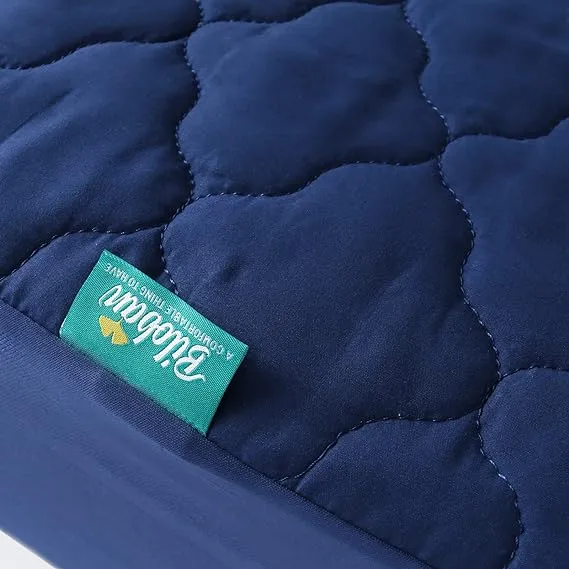 Crib Mattress Protector/ Pad Cover - Ultra Soft Microfiber, Waterproof, Navy (for Standard Crib/ Toddler Bed)