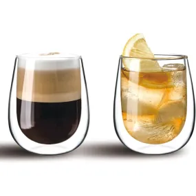 Cuisine Art Double Wall Glass Hexa 2Pc Set 350ml