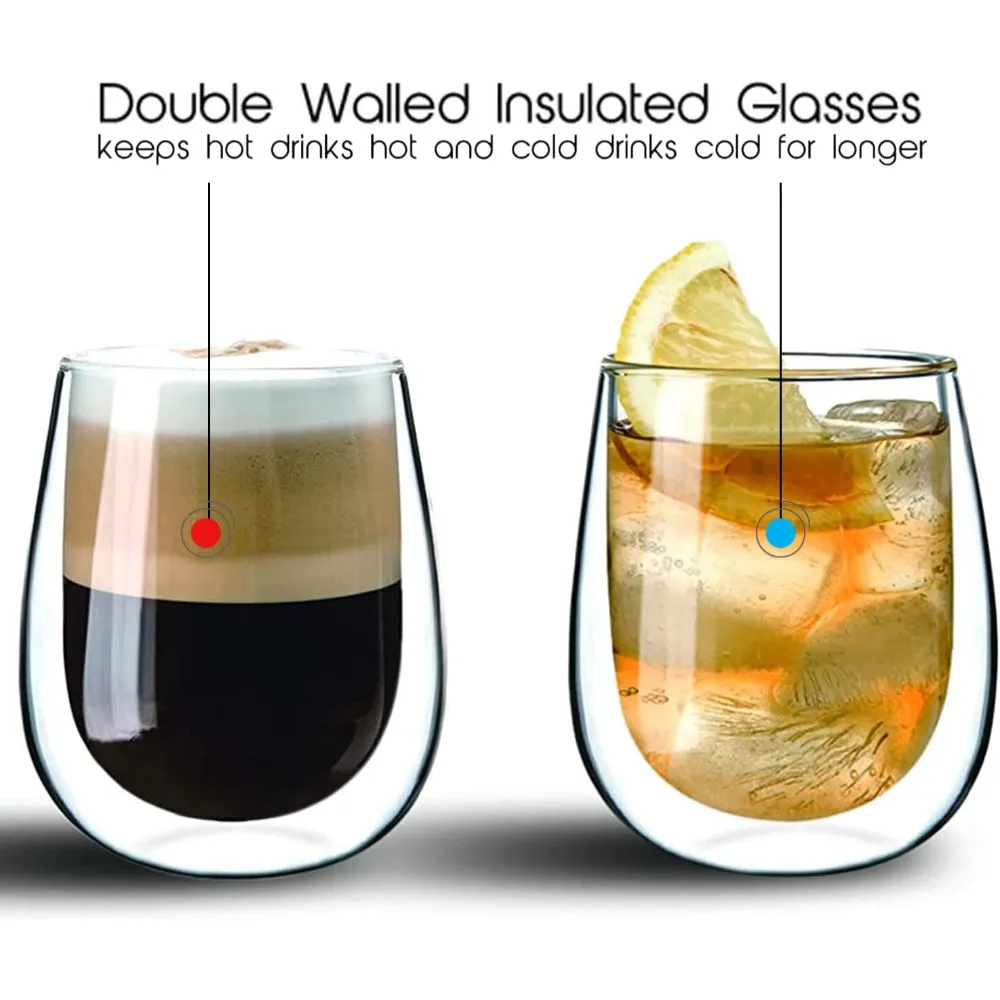 Cuisine Art Double Wall Glass Hexa 2Pc Set 350ml