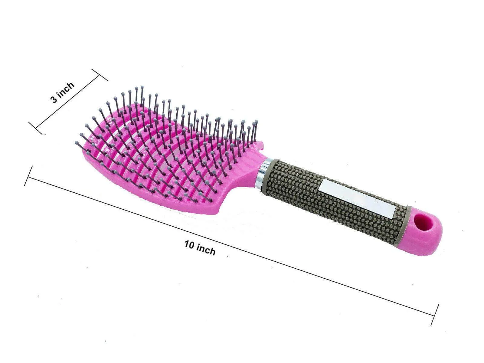 Curved Vented Hair Scalp Massage Brush - Anti-Static Detangling Comb for Curly Hair Styling and Salon Use