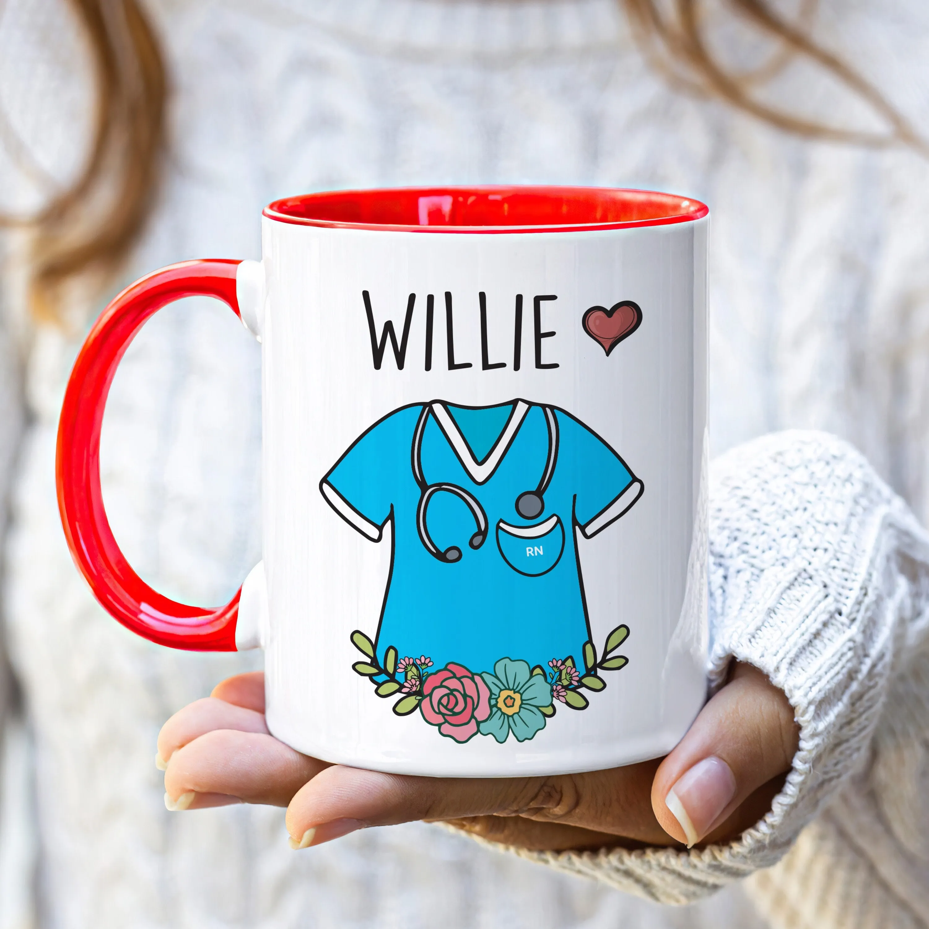 Custom Nurse Name Mug, Personalized RN Coffee Cup, Nurse Coffee Mug, Ideal for Nurse Graduation, Birthday, Thank You & Medical Student Gifts