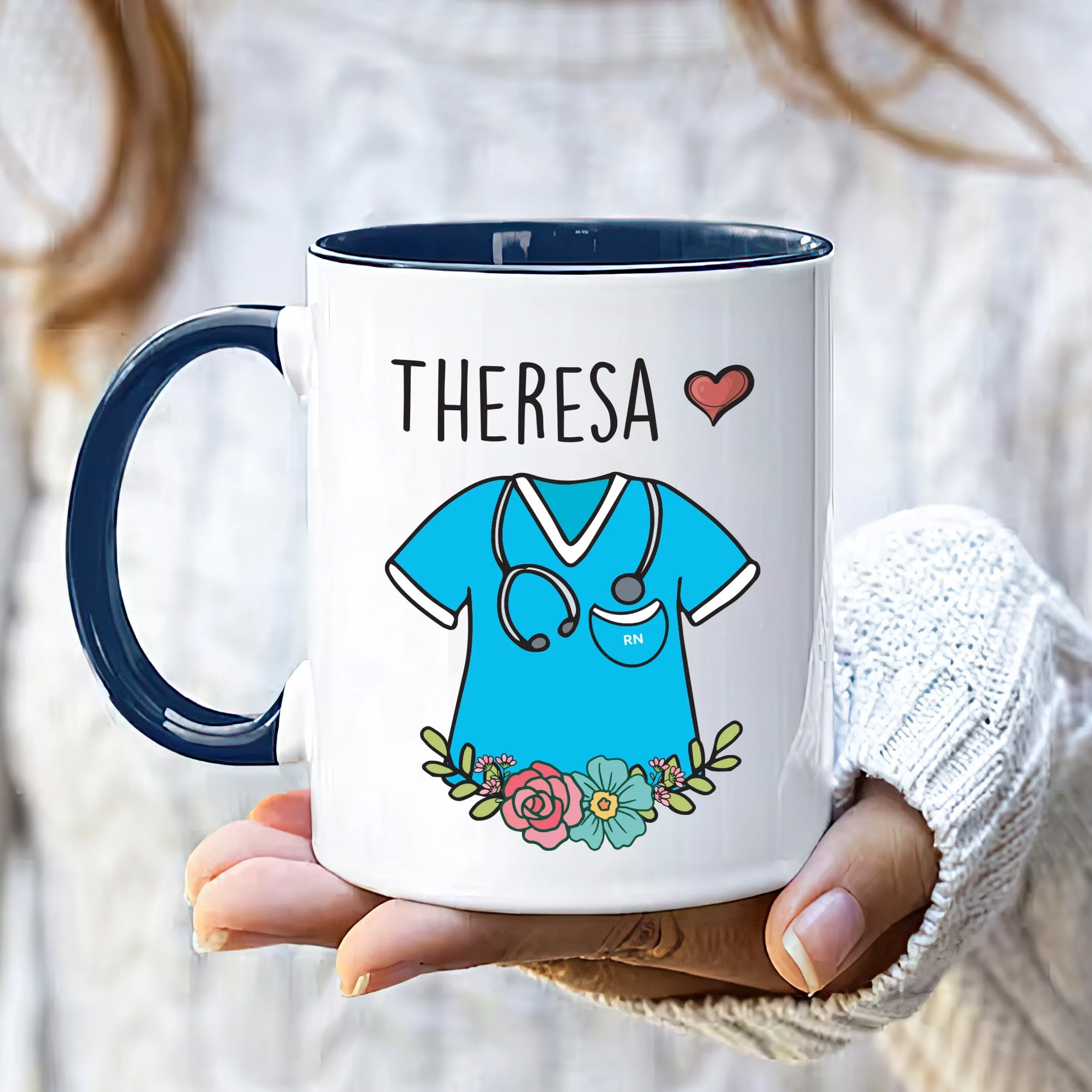 Custom Nurse Name Mug, Personalized RN Coffee Cup, Nurse Coffee Mug, Ideal for Nurse Graduation, Birthday, Thank You & Medical Student Gifts