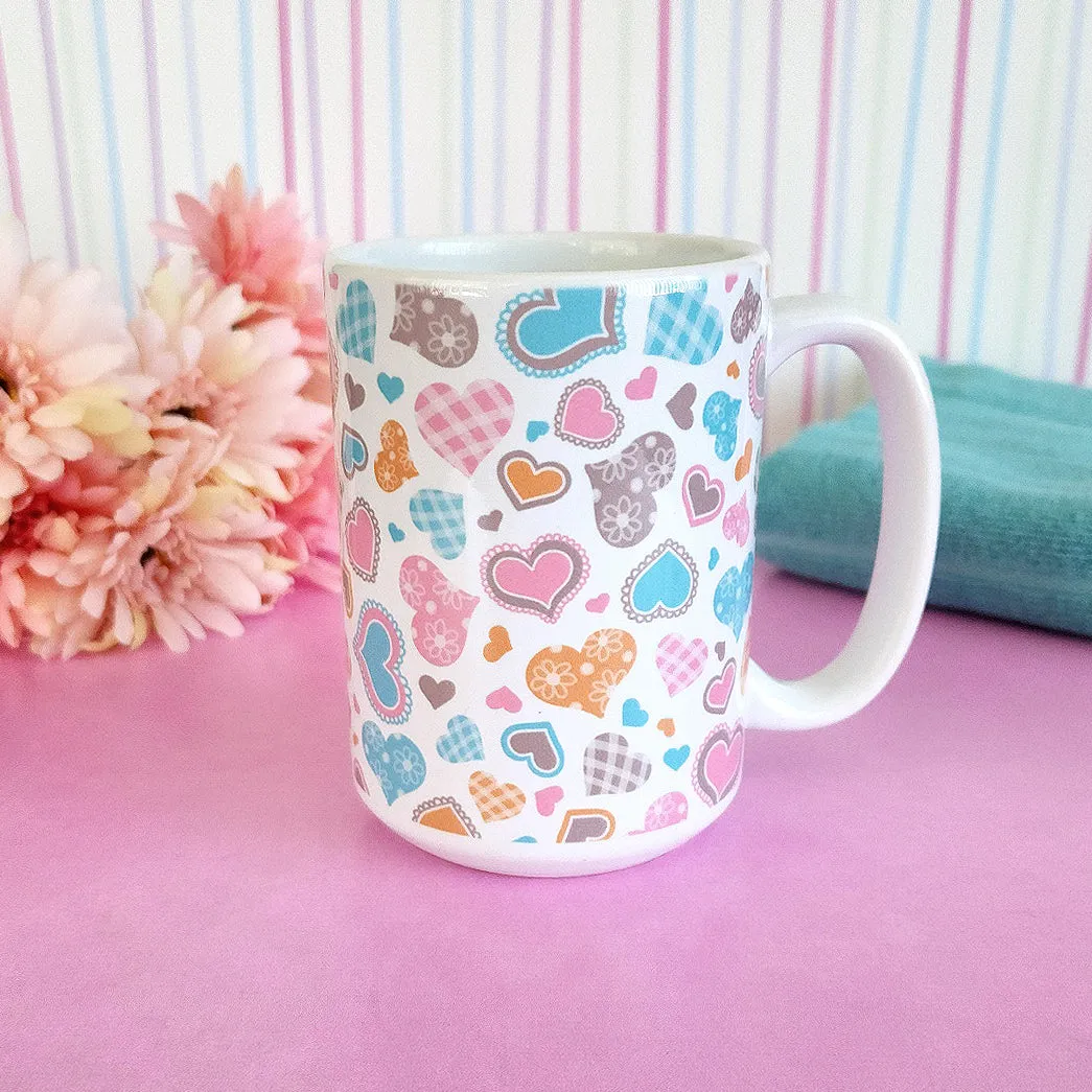 Cutesy Hearts Pattern Mug