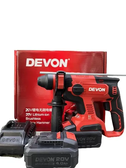 Devon 20v Rotary Hammer Drill 22mm Come with 2pcs 4.0ah Battery And 1 Charger | Model : DEVON-5401-4AH