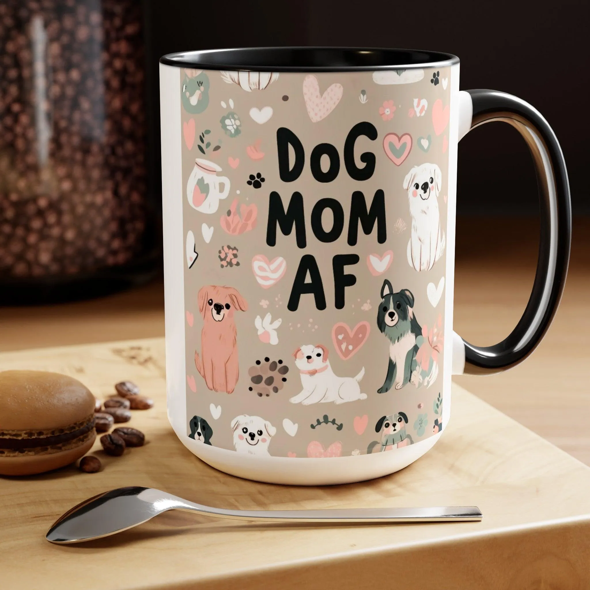 Dog Mom AF Coffee Mug 🐾☕ (15oz)