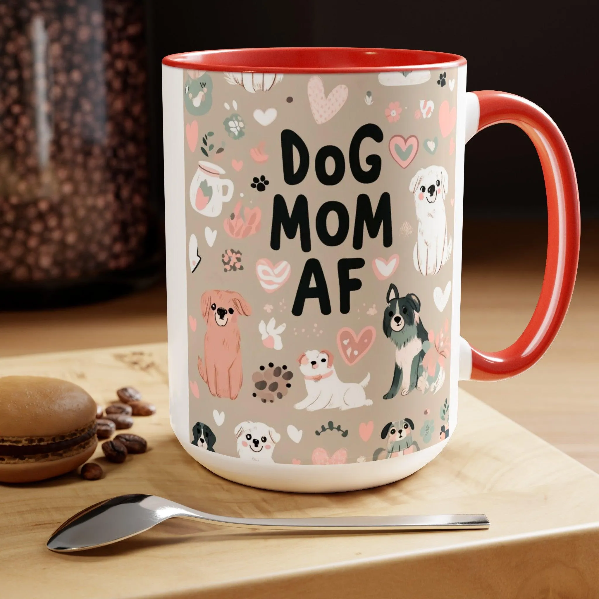 Dog Mom AF Coffee Mug 🐾☕ (15oz)