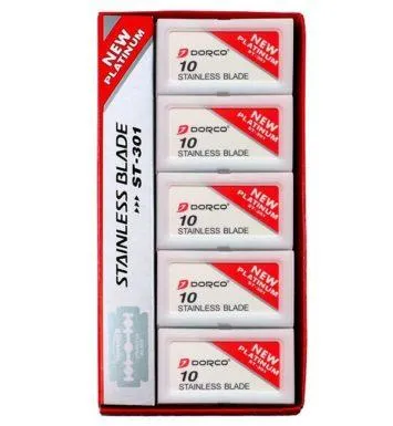 Dorco Platinum Red Double Edge Razor Blades 500ct 5pack