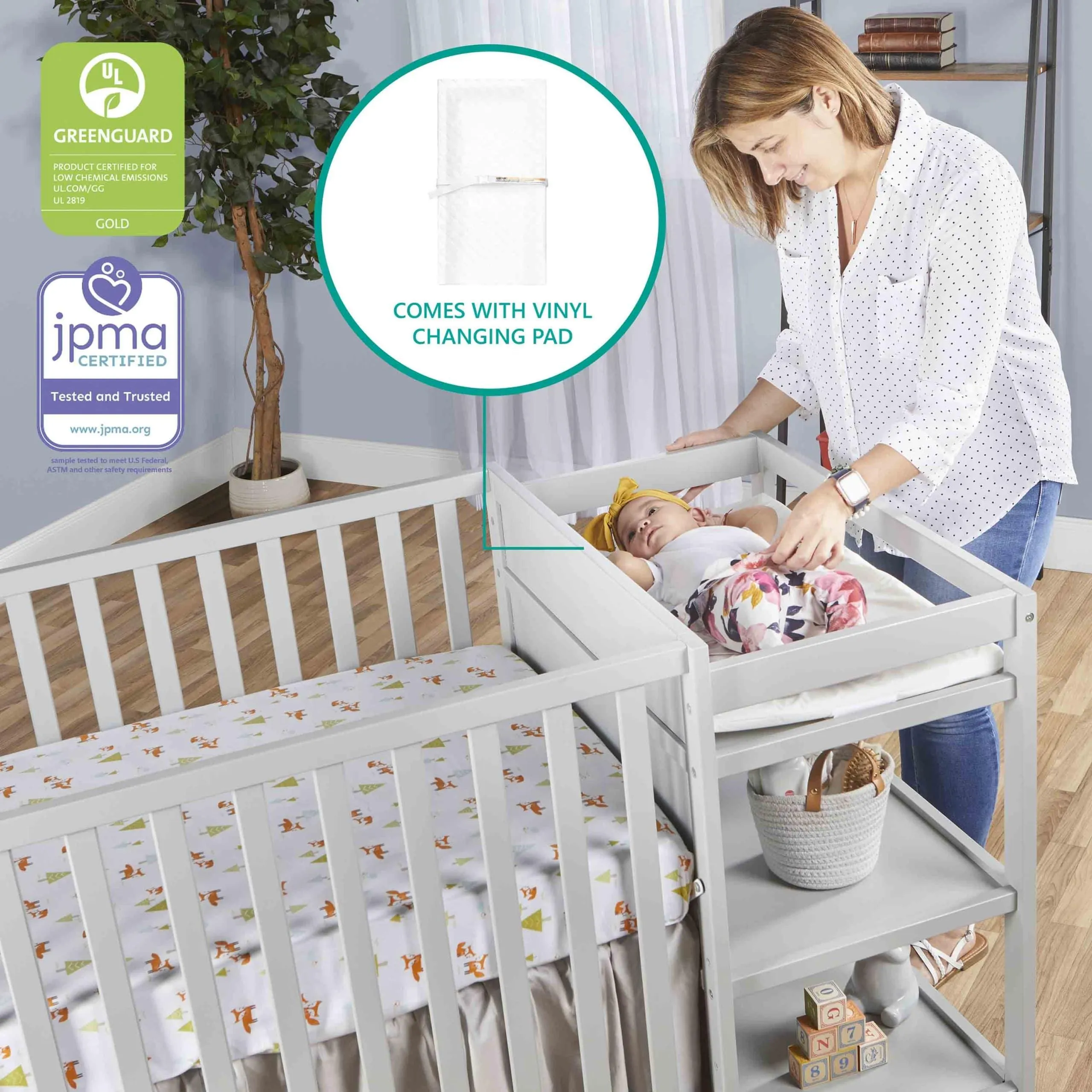 Dream on Me Hamilton Convertible Crib and Changer 5 in 1