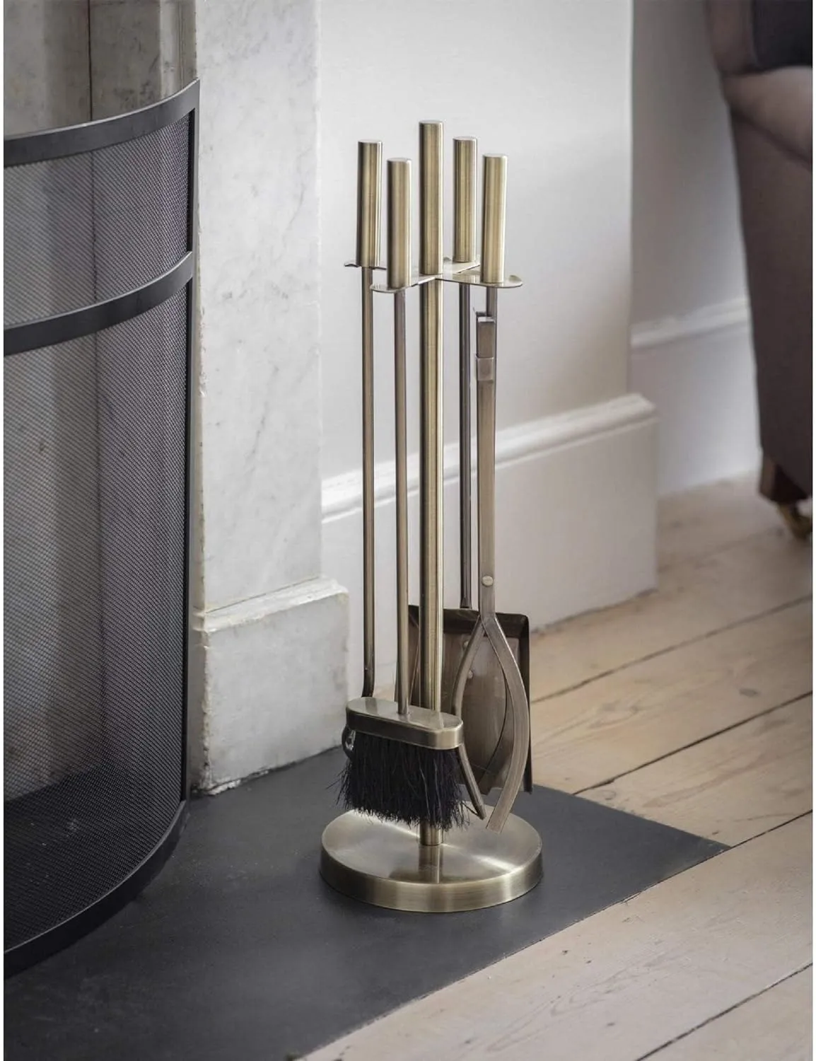 Ebrington Brass Fireside Tool Set