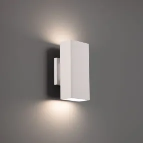 Edgey 10 in. LED Outdoor Wall Sconce 3000K White Finish