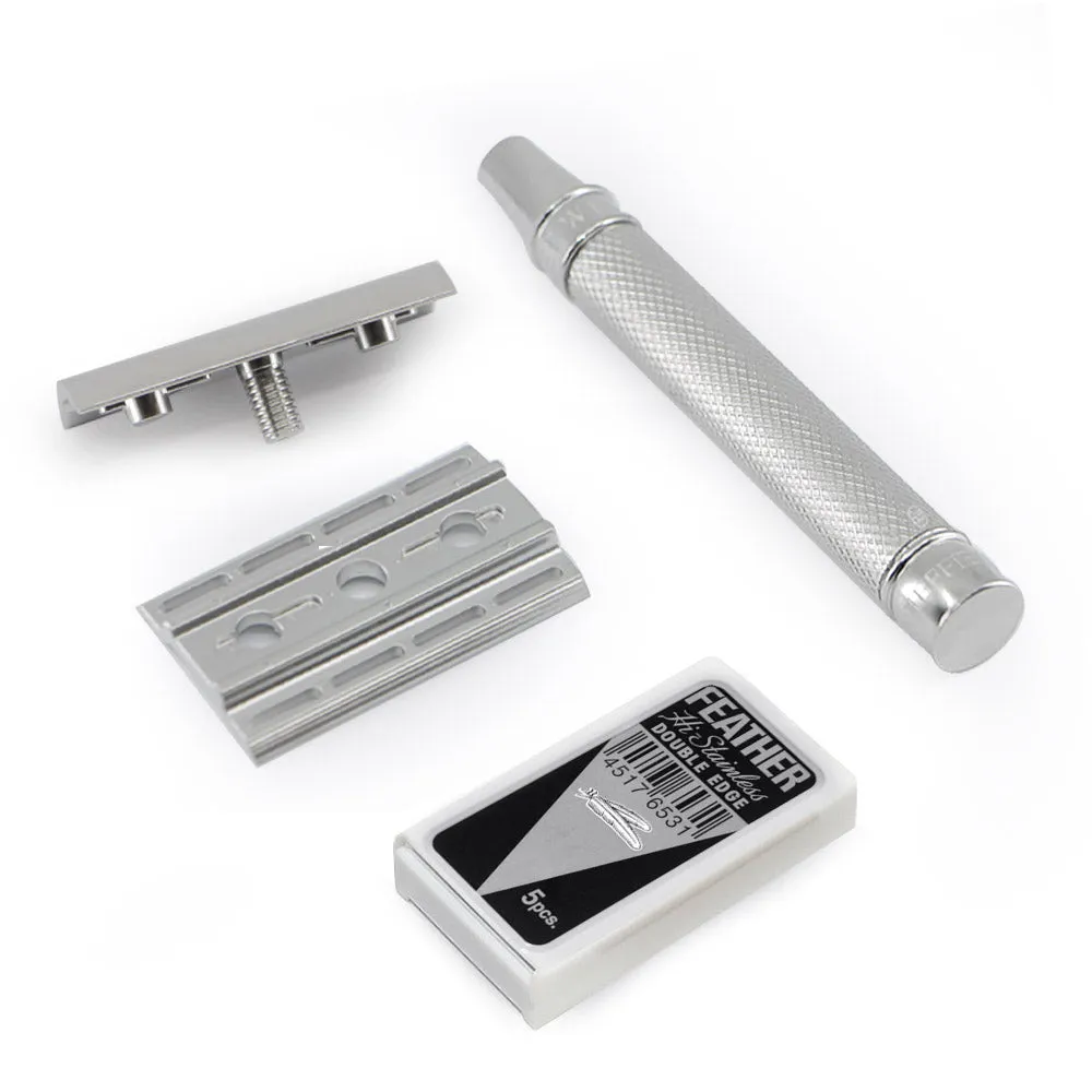 Edwin Jagger 3ONE6 Safety Razor Stainless Steel Knurled