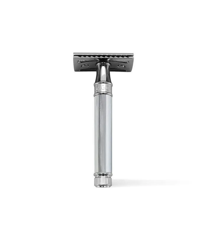 Edwin Jagger - Double Edge Safety Razor, Lined, Chrome Plated Metal