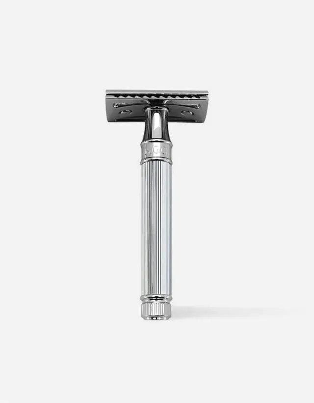 Edwin Jagger - Double Edge Safety Razor, Lined, Chrome Plated Metal