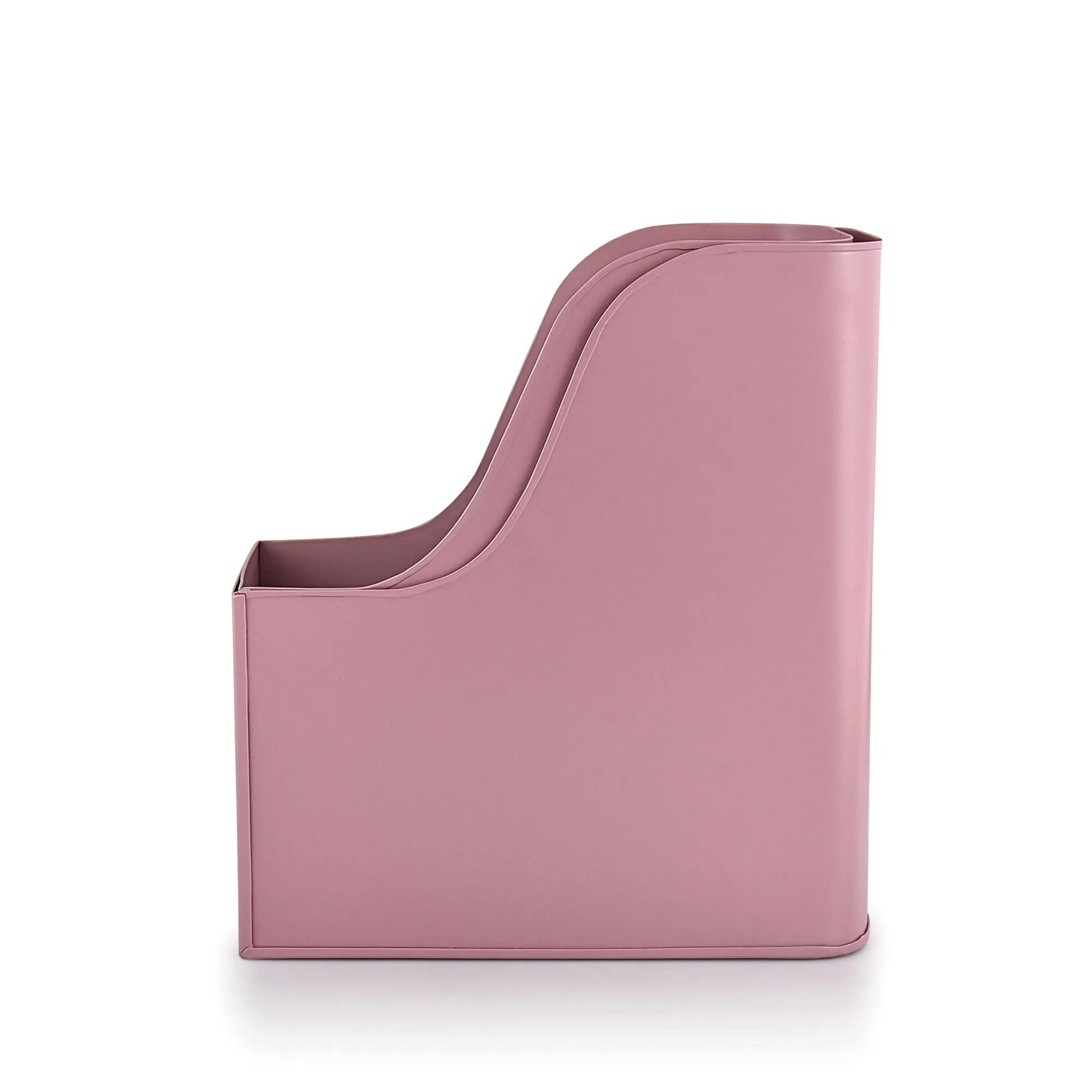 ELAN Sauve Metal File Holder, Books and Magzine Holder, Set of 2 (Mauve)