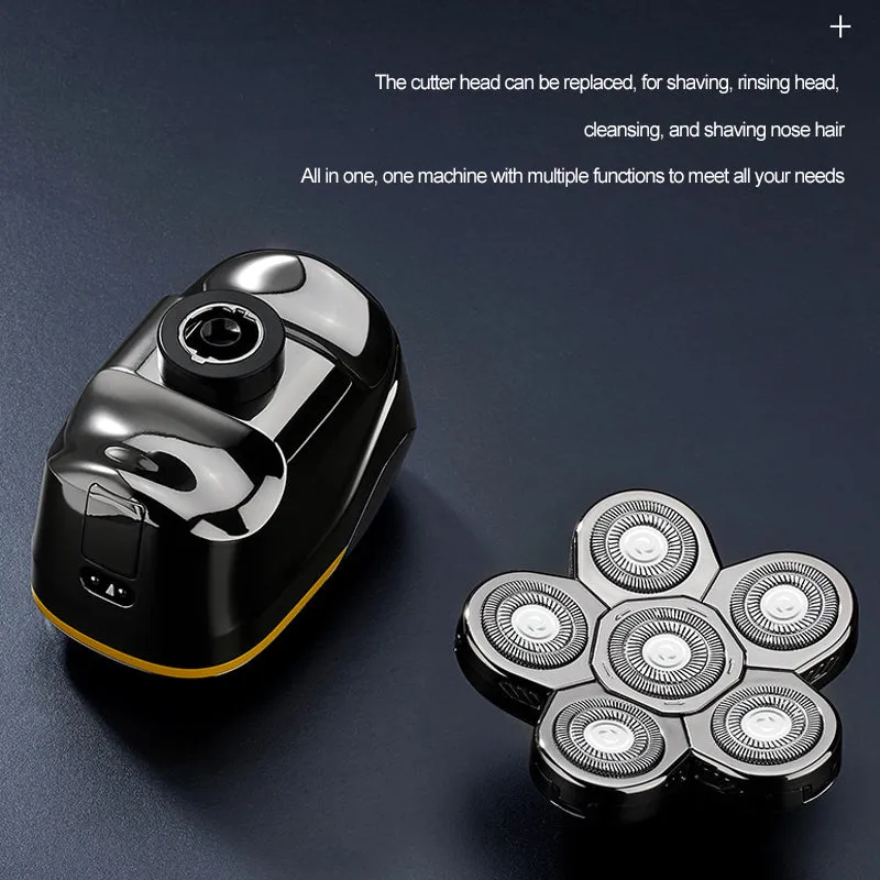 Electric shaver with six blades for men