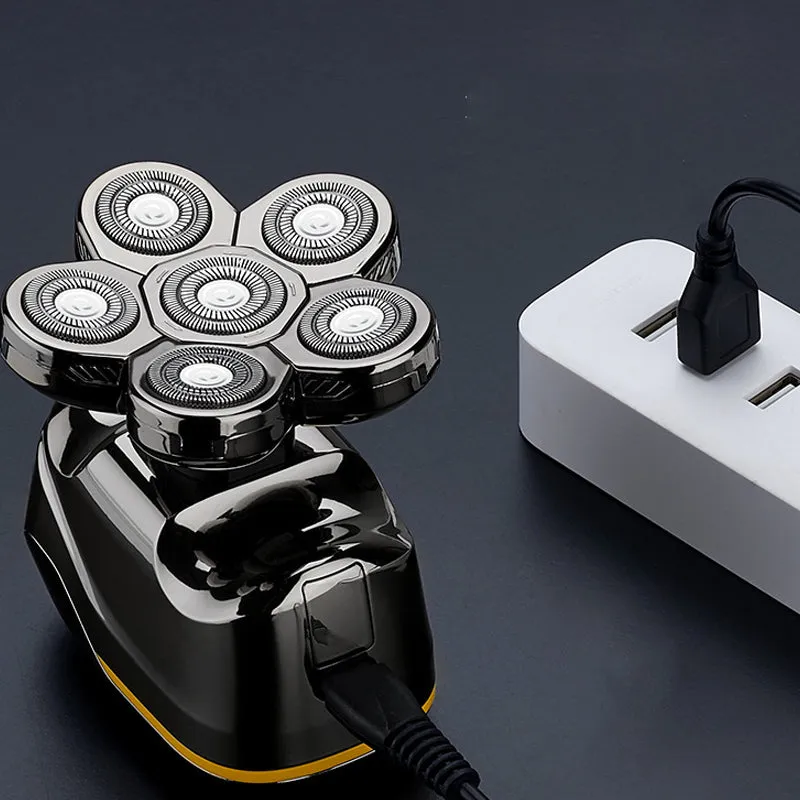 Electric shaver with six blades for men