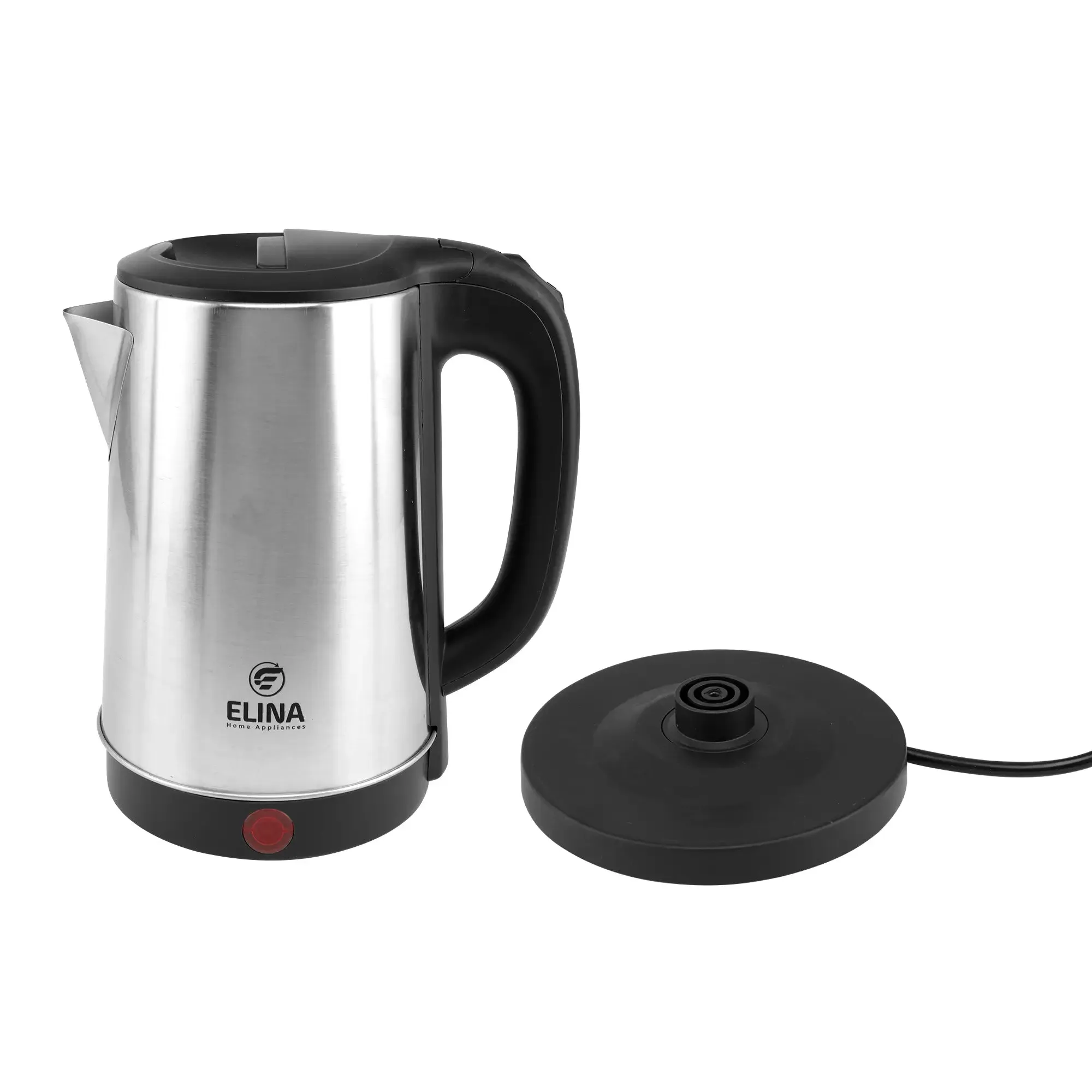 Elina 2 Ltr. Stainless Steel Body Electric Kettle, 1500W, Silver