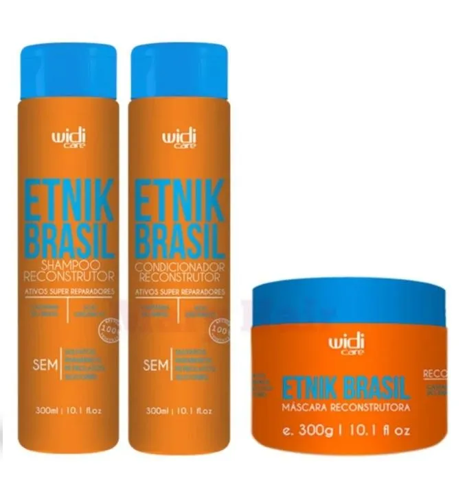 Etnik Brasil Moisturizing Reconstructor Repairing Assets Kit 3x300 - Widi Care