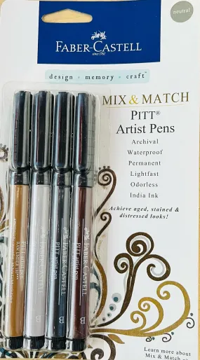 Faber-Castell Mix & Match PITT Artist Pens - Neutral