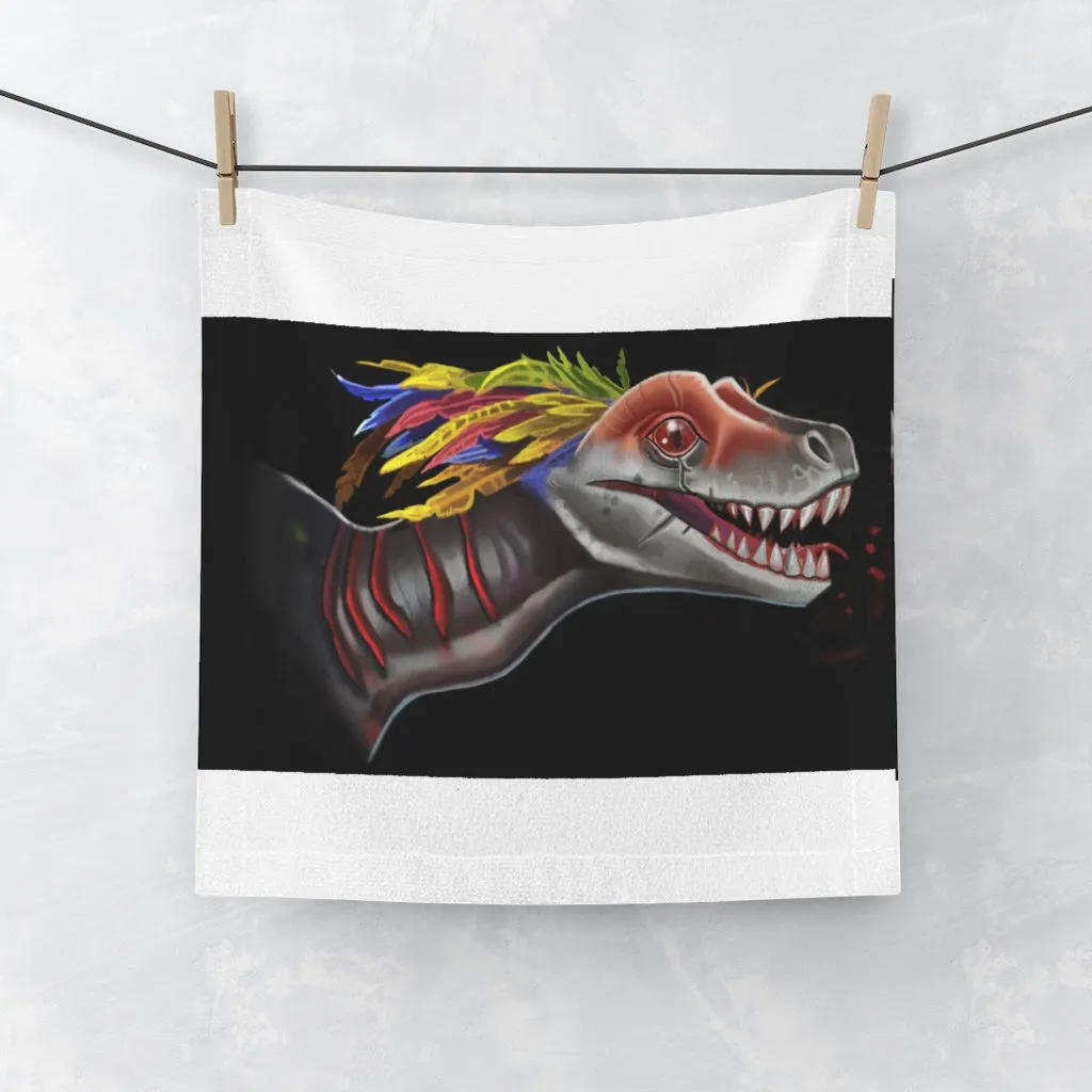 Feathered Raptor Face Towel