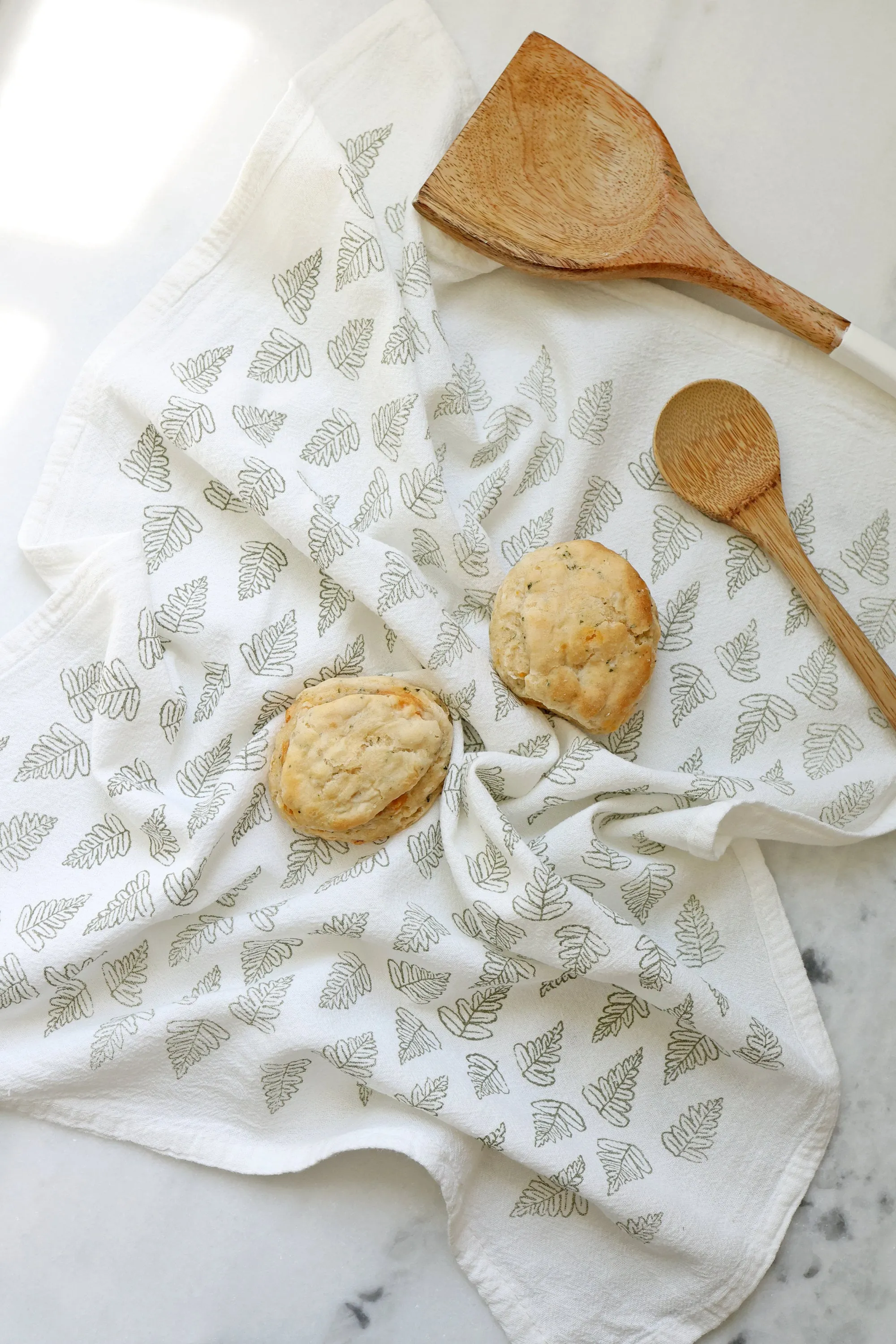 Fern Fronds Pattern Tea Towel Set of 2