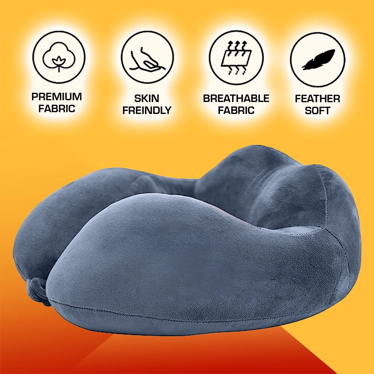 Fiber Filled Neck Pillow For Travel with Eye Mask