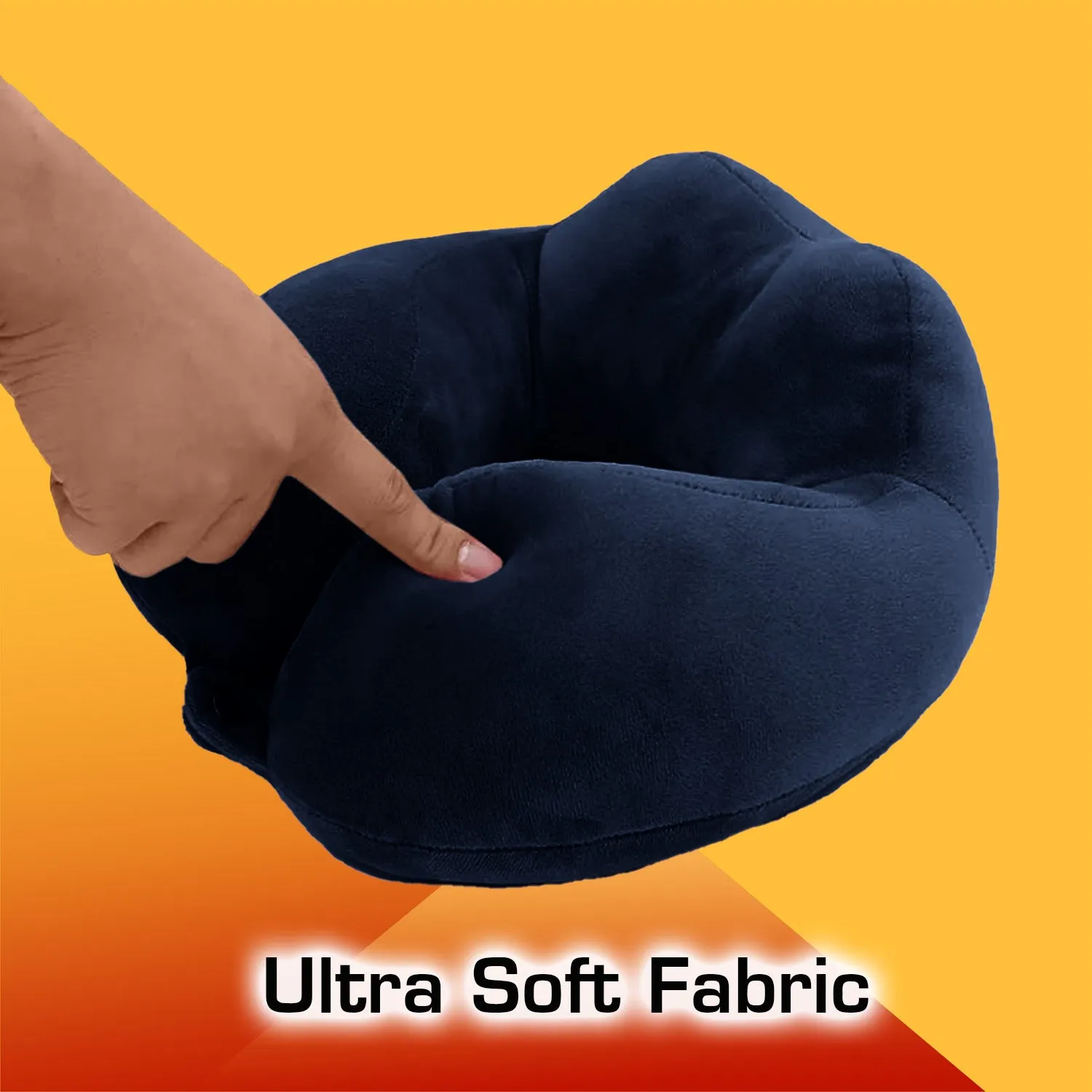 Fiber Filled Neck Pillow For Travel with Eye Mask