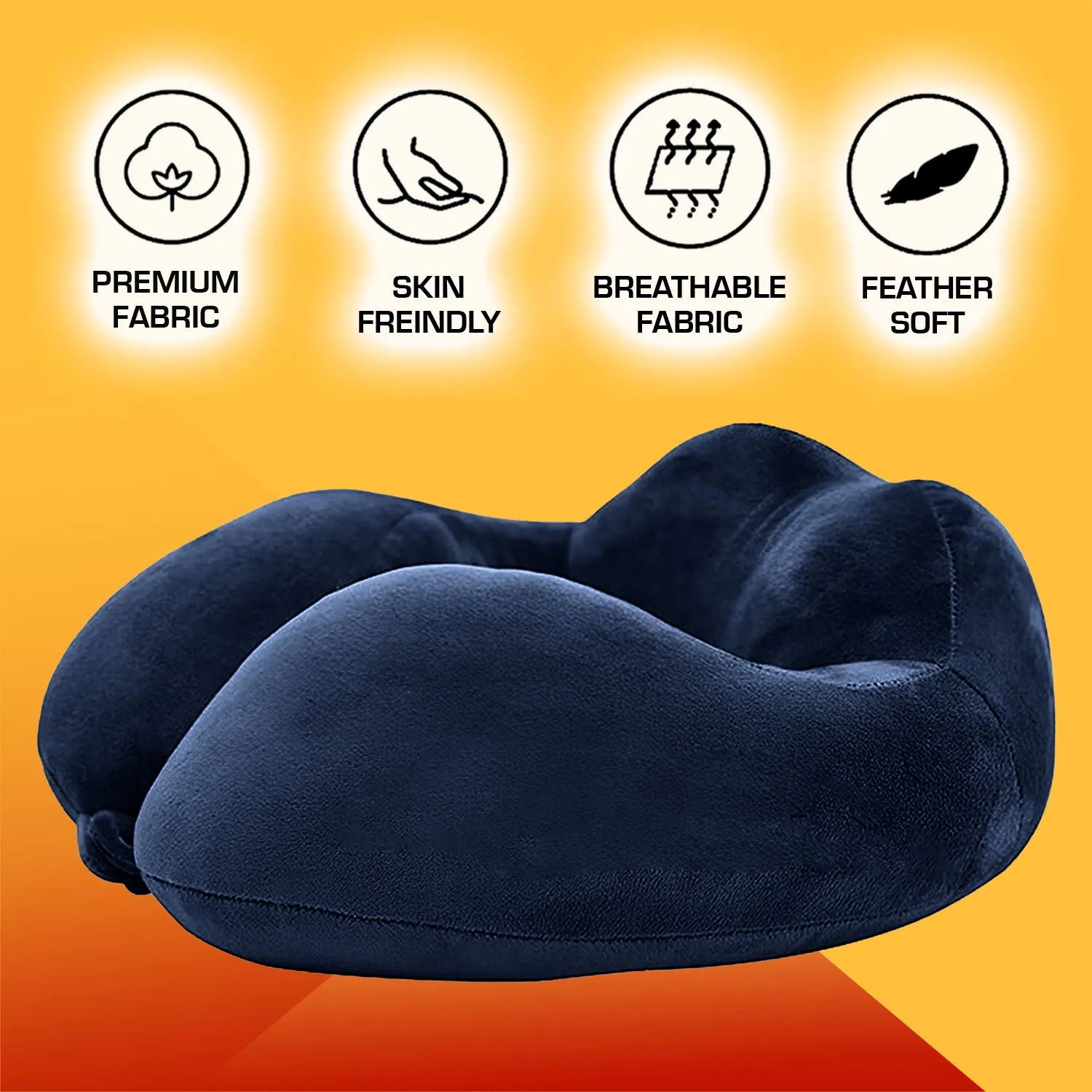 Fiber Filled Neck Pillow For Travel with Eye Mask