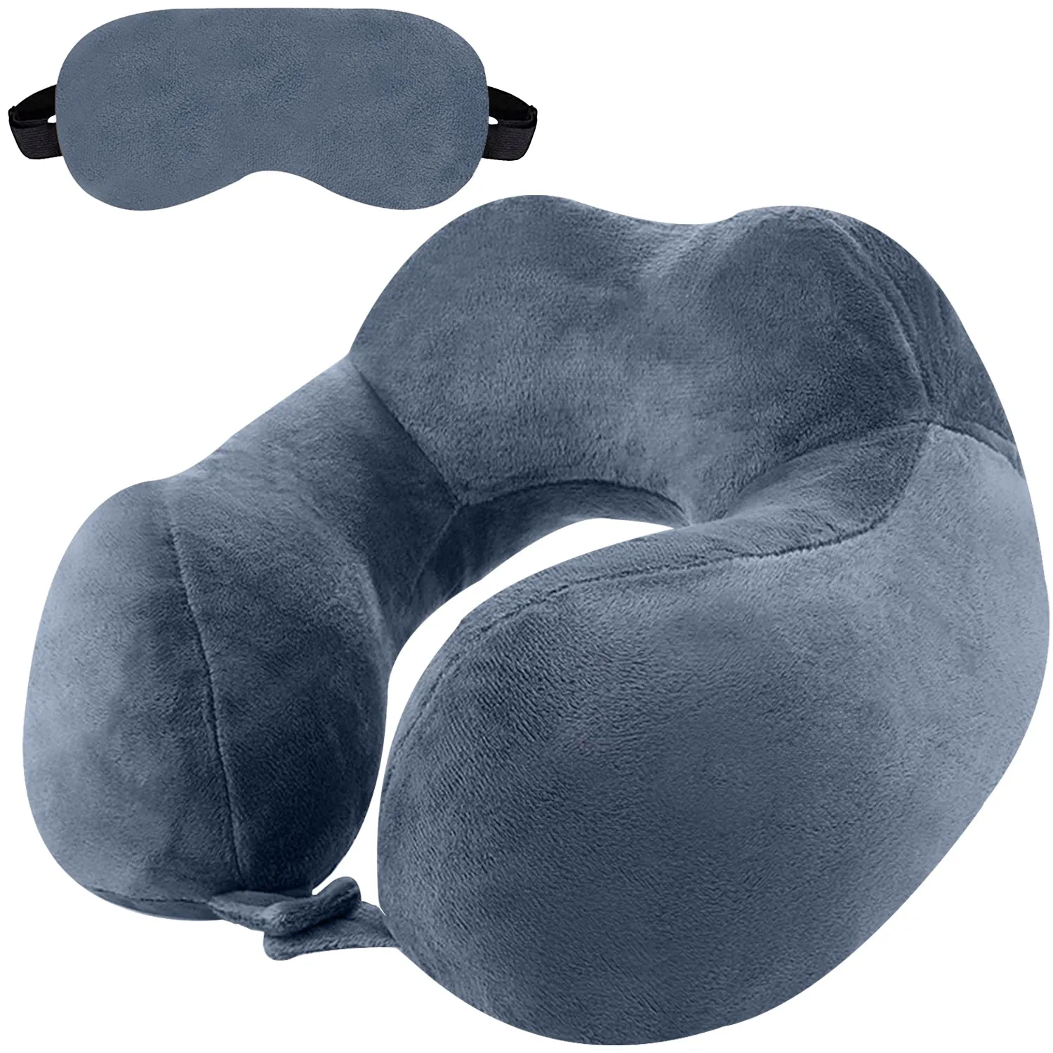 Fiber Filled Neck Pillow For Travel with Eye Mask