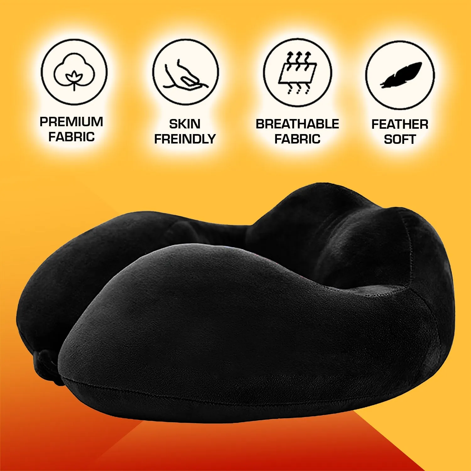 Fiber Filled Neck Pillow For Travel with Eye Mask