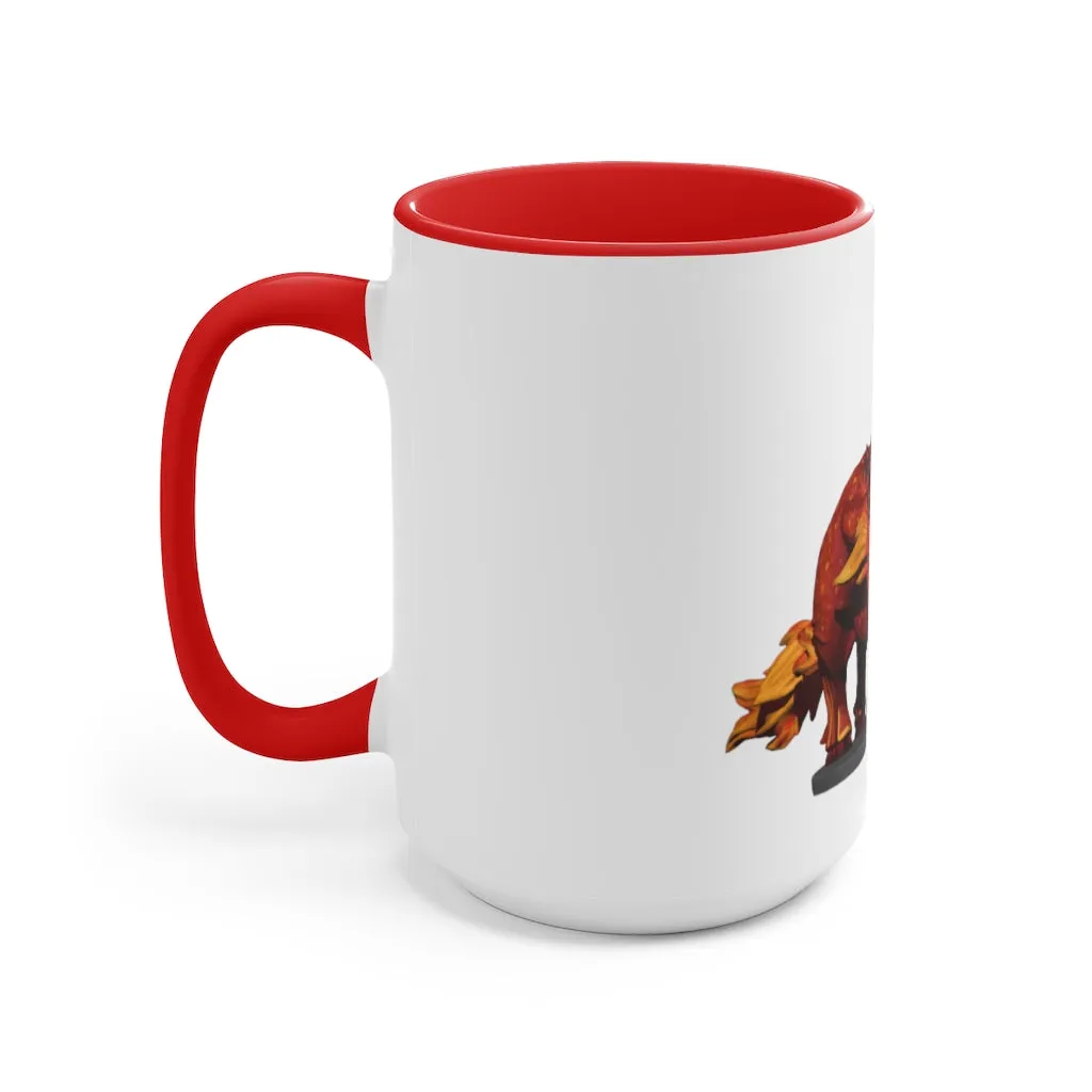 Fire Bull Accent Mug