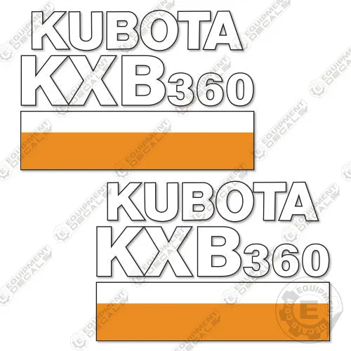 Fits Kubota KXB360 Decal Kit Hammer