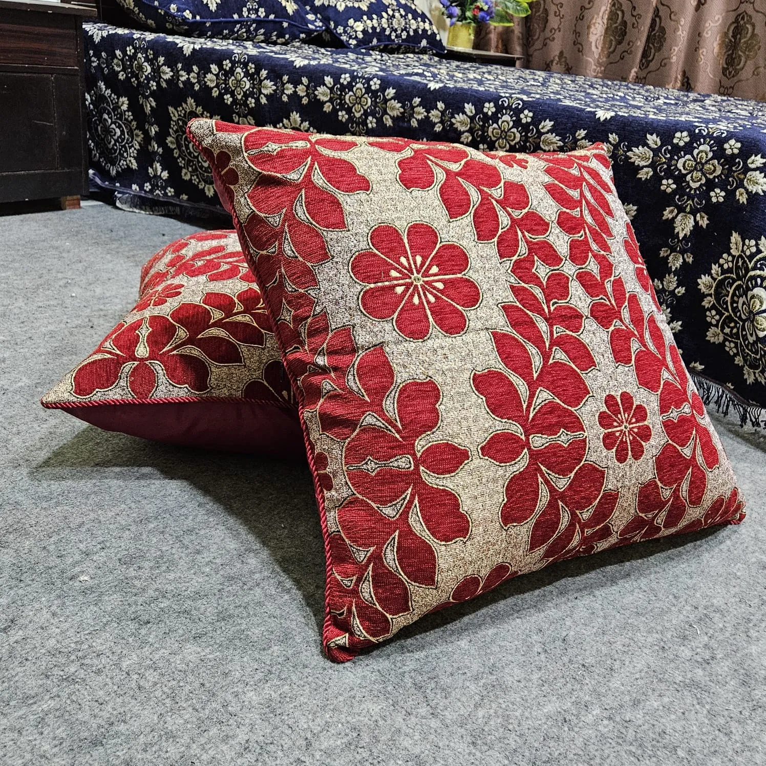 Floor Cushion Cover 2Pcs Set