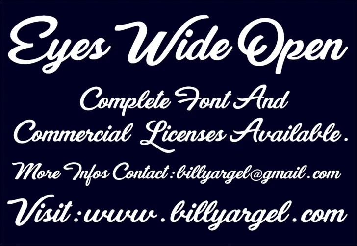 Free Eyes Wide Open Font