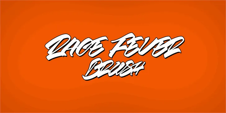 Free Race Fever Brush Font