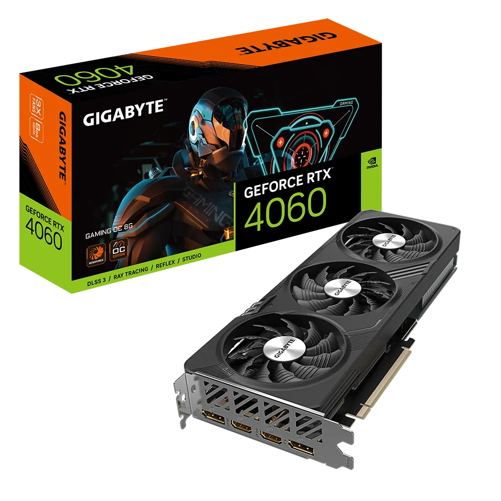 Gigabyte GeForce RTX­­ 4060 GAMING OC 8G GDDR6 Graphics Card | GV-N4060GAMING OC-8GD