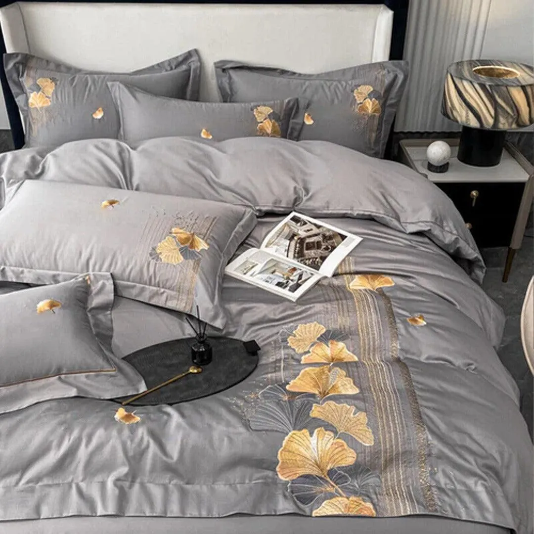 Ginkgo Embroidery Duvet Set